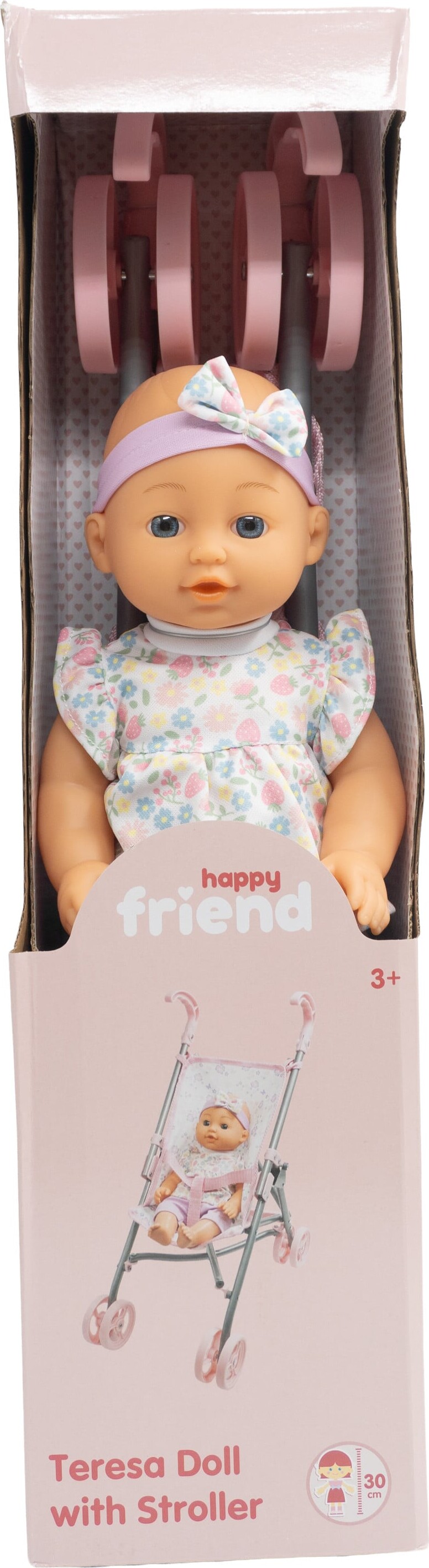 Happy Friend - Teresa Doll 30Cm With Stroller Set 504259