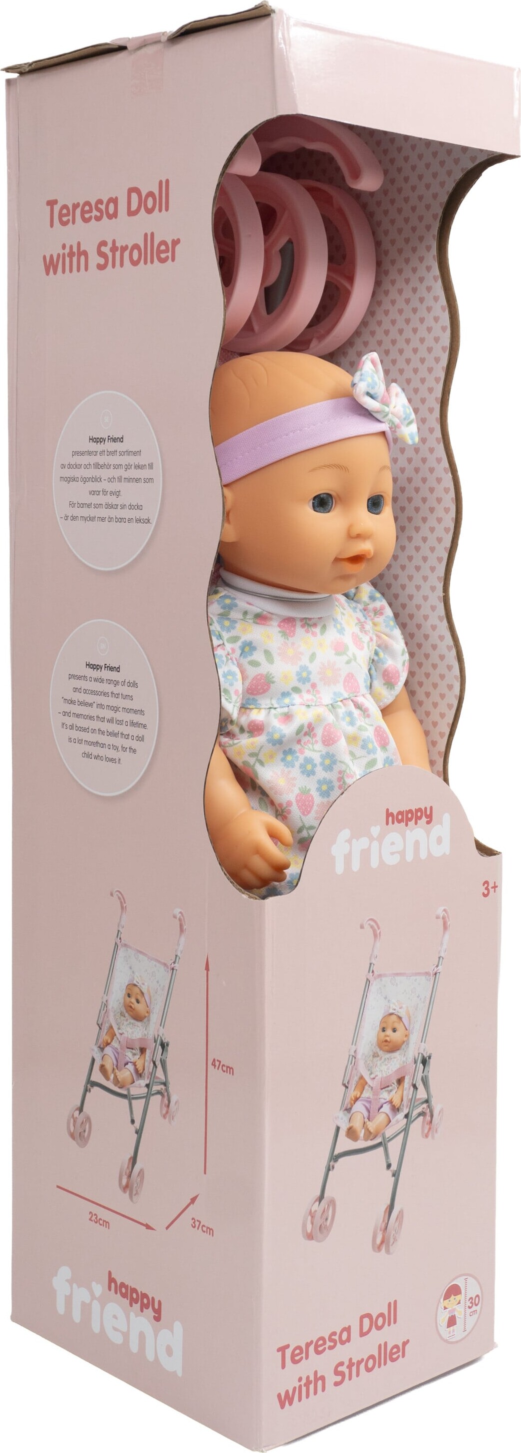 Happy Friend - Teresa Doll 30Cm With Stroller Set 504259