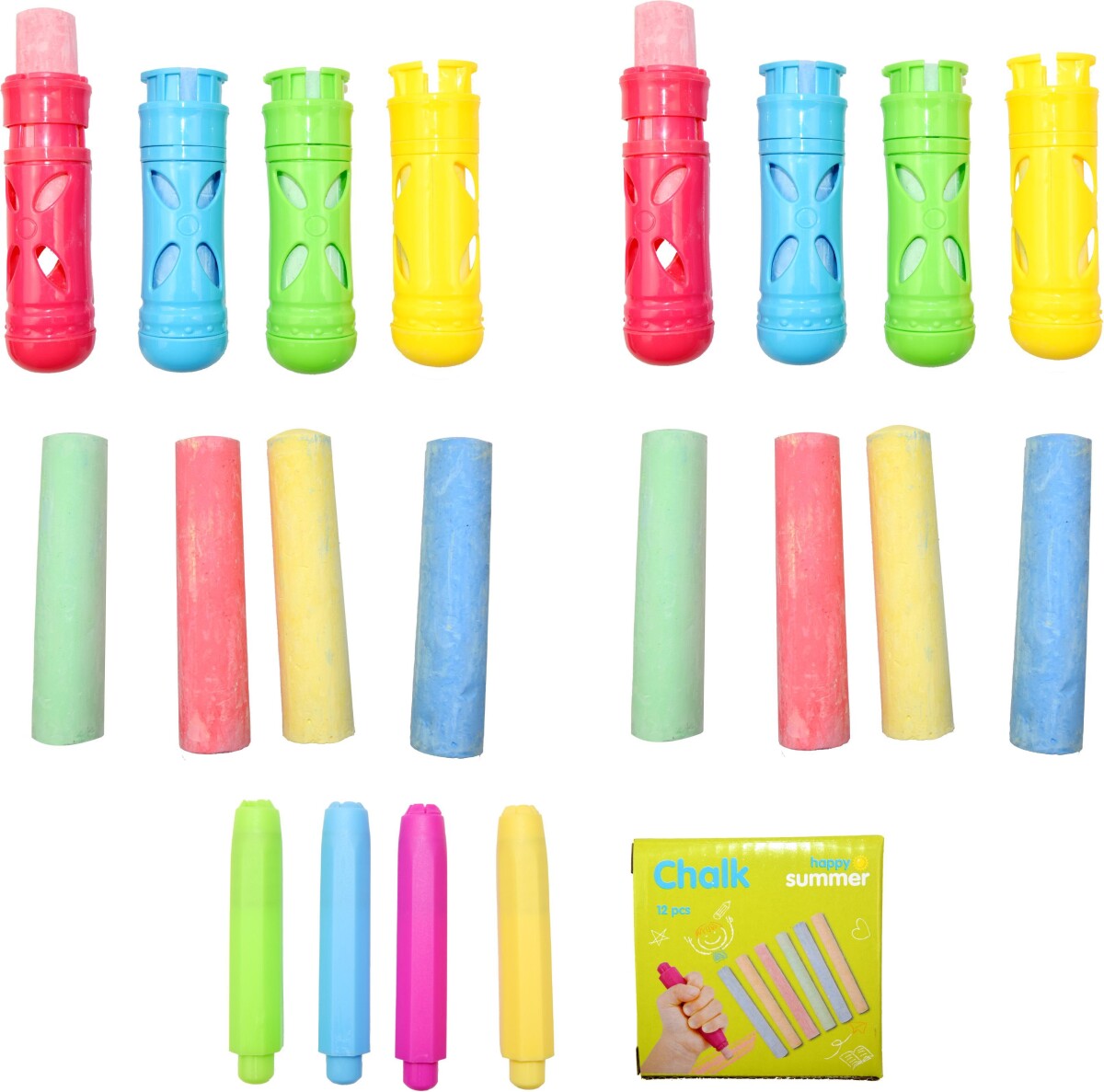 Gadekridt Legesæt - 40 Dele - Happy Summer