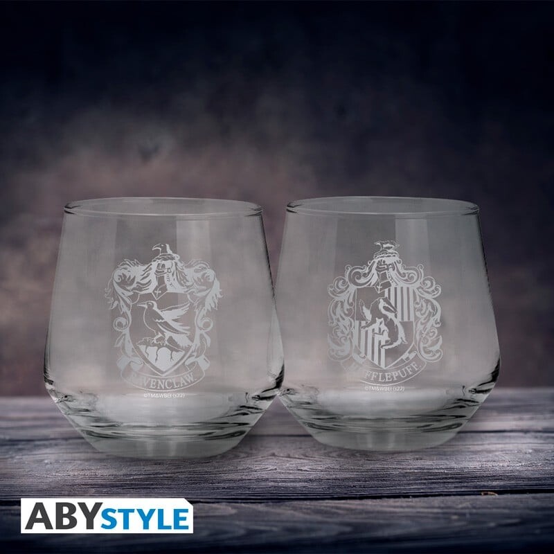 Harry Potter - 2 Glass Set Ravenclaw Hufflepuff Europe X2