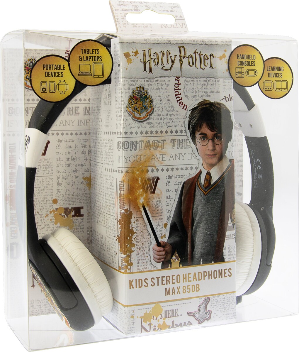 Harry Potter Hovedtelefoner - Back To Hogwarts - Junior - Sort Hvid