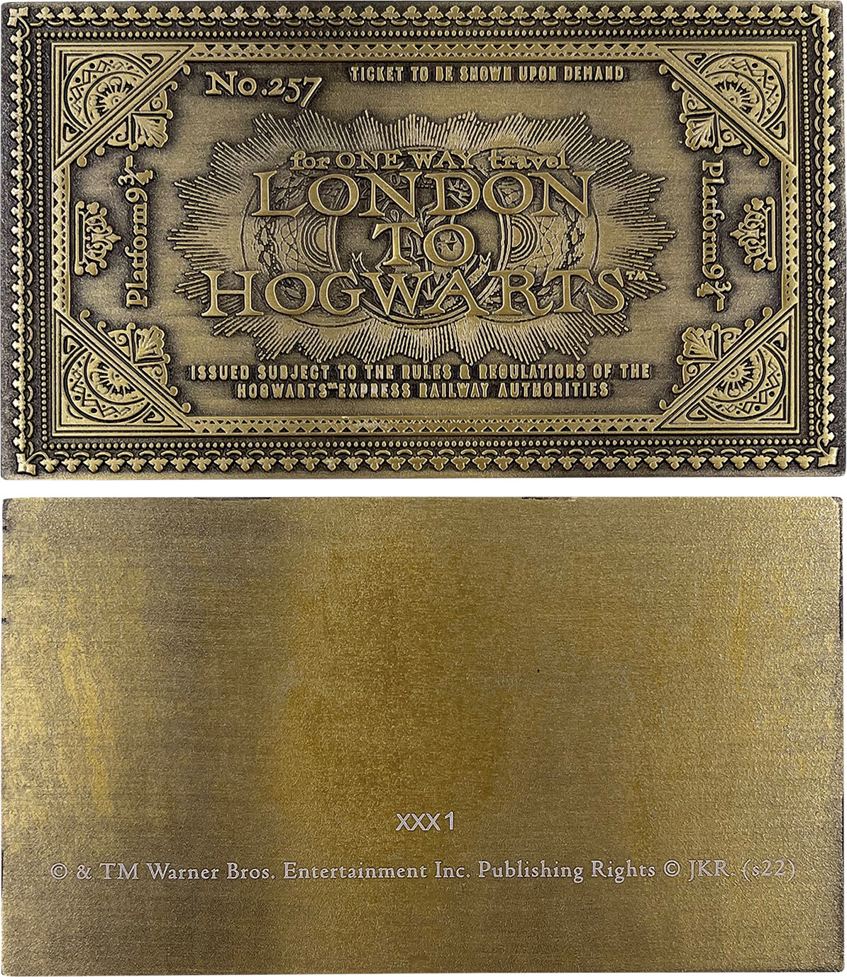 Harry Potter Limited Edition Replica Hogwarts Express Train Ticket