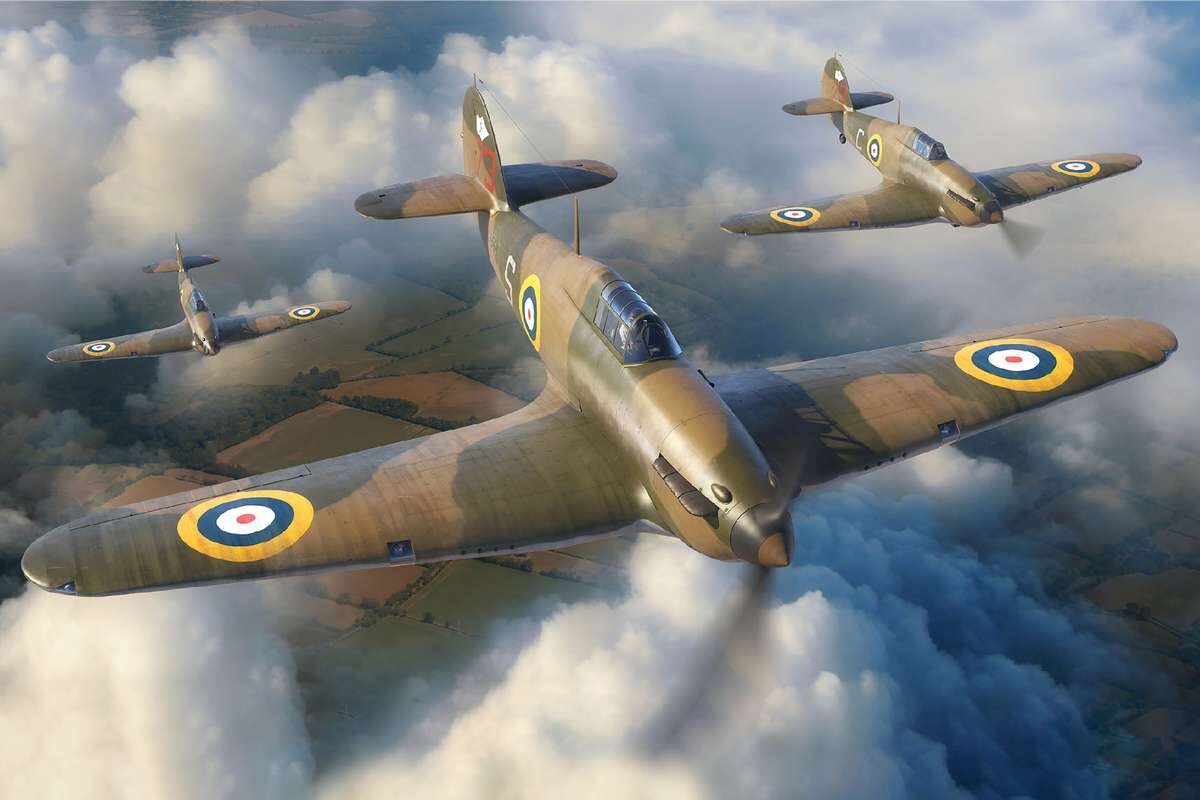 Airfix - Hawker Hurricane Mk1 Model Byggesæt - 1 72 - A02067A