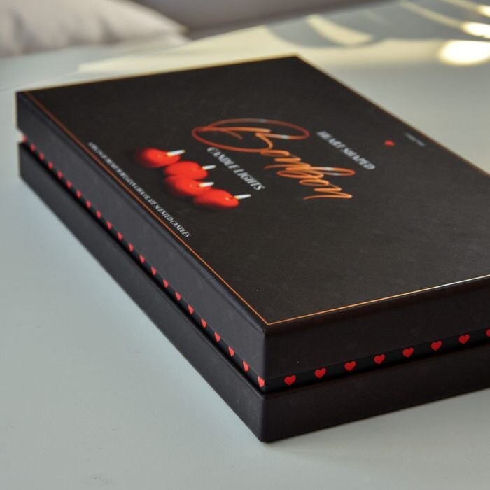 Hjerte Stearinlys I Æske - 8 Stk - Mikamax