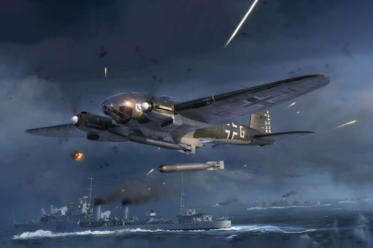 Airfix - Heinkel He111 H-6 Modelfly Byggesæt - 1 72 - A07007C