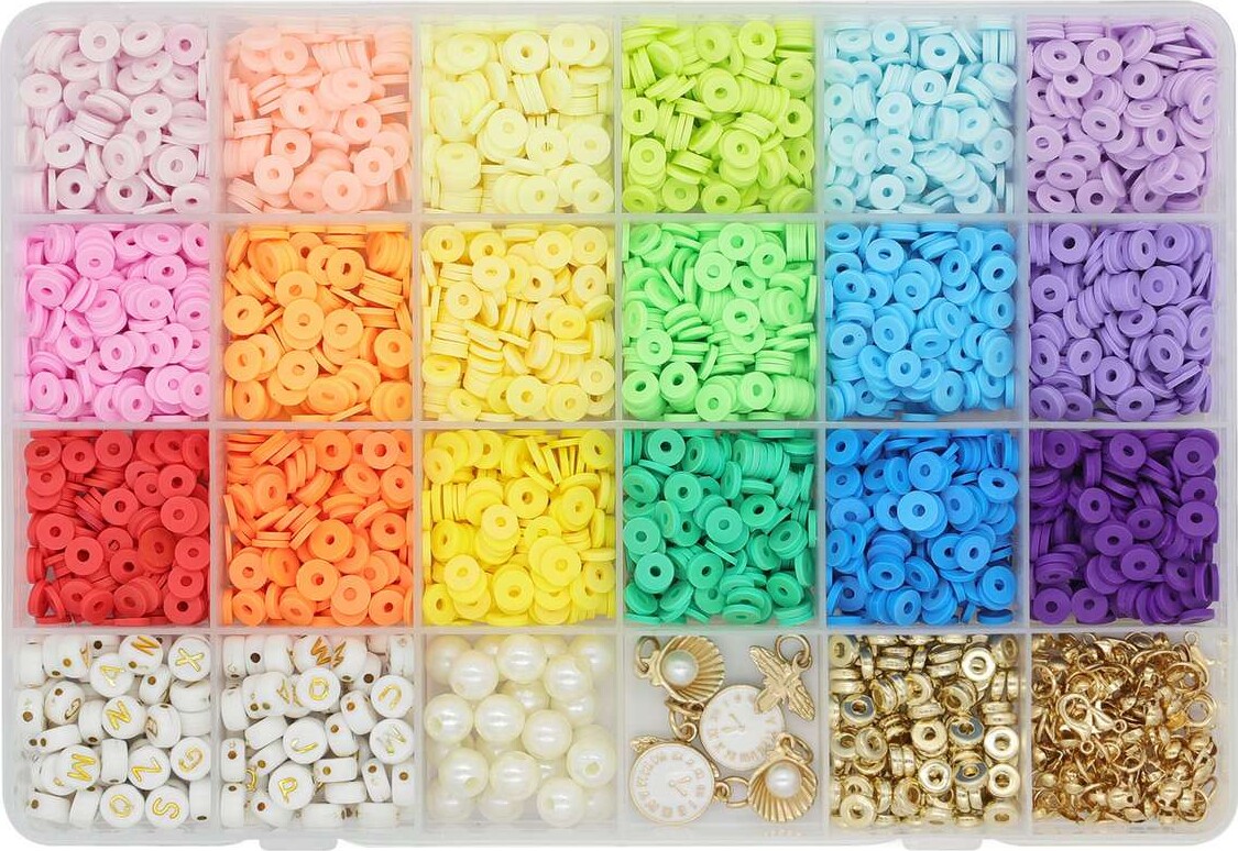 Heishi Fimo Perlemix Mtilbehør Pastelfarver