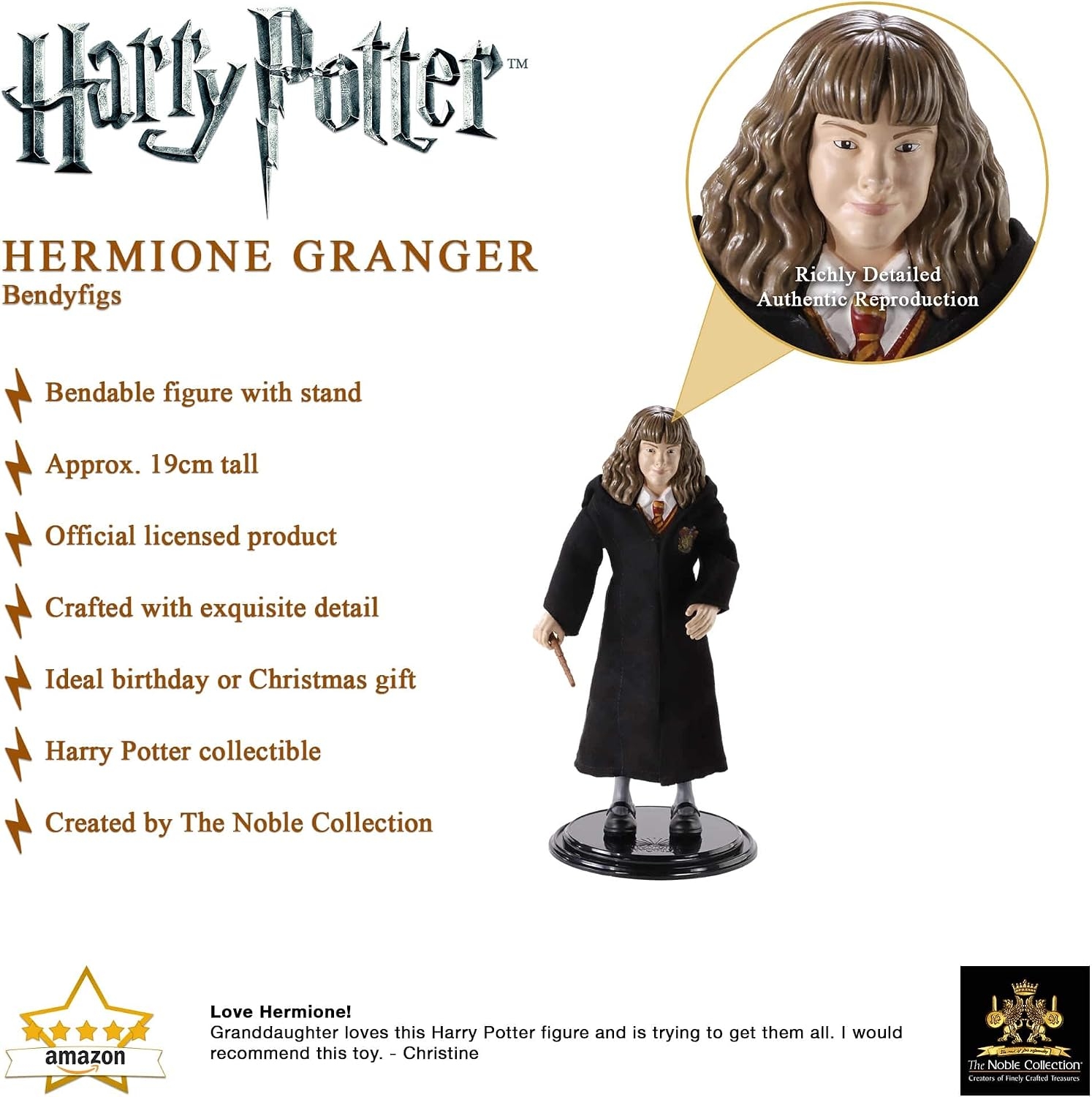 Hermione Granger Figur - Harry Potter - Bendyfigs - 19 Cm