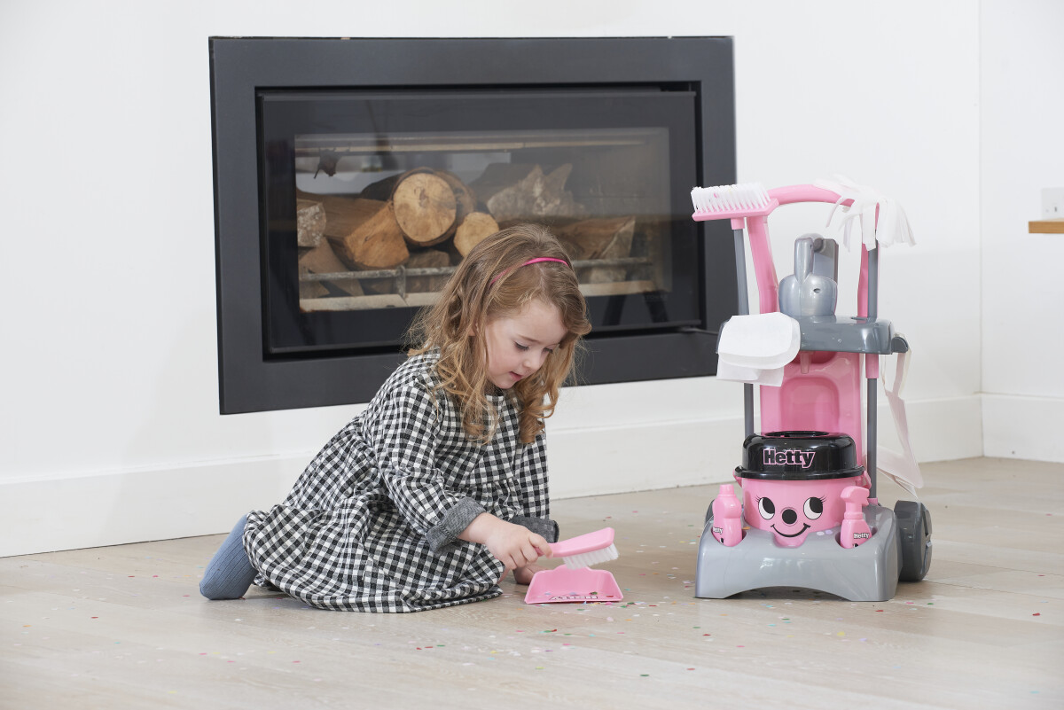 Casdon Hetty - Deluxe Legetøjs Rengøringsvogn Til Børn - Lyserød