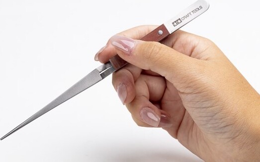 Tamiya - Hg Angled Tweezers - Vinklet Hobby Pincet - 74102