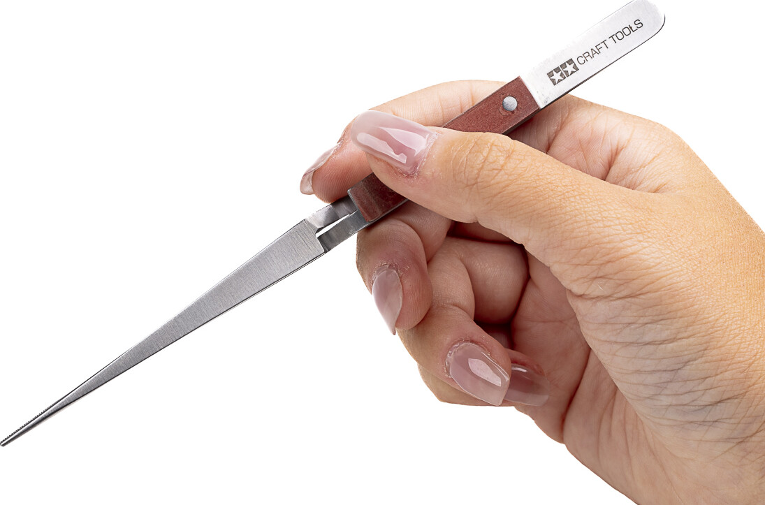 Tamiya - Hg Angled Tweezers - Vinklet Hobby Pincet - 74102