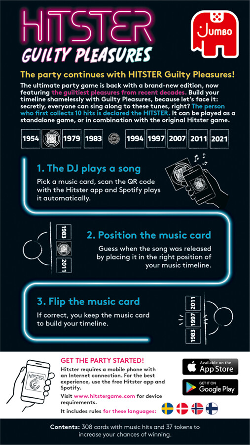 Hitster Guilty Pleasures - Dansk