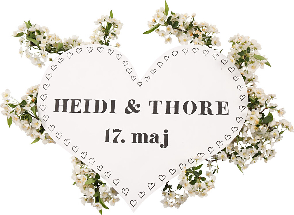 Hjerte - Str 50X40 Cm - Tykkelse 5 Mm - 1 Stk