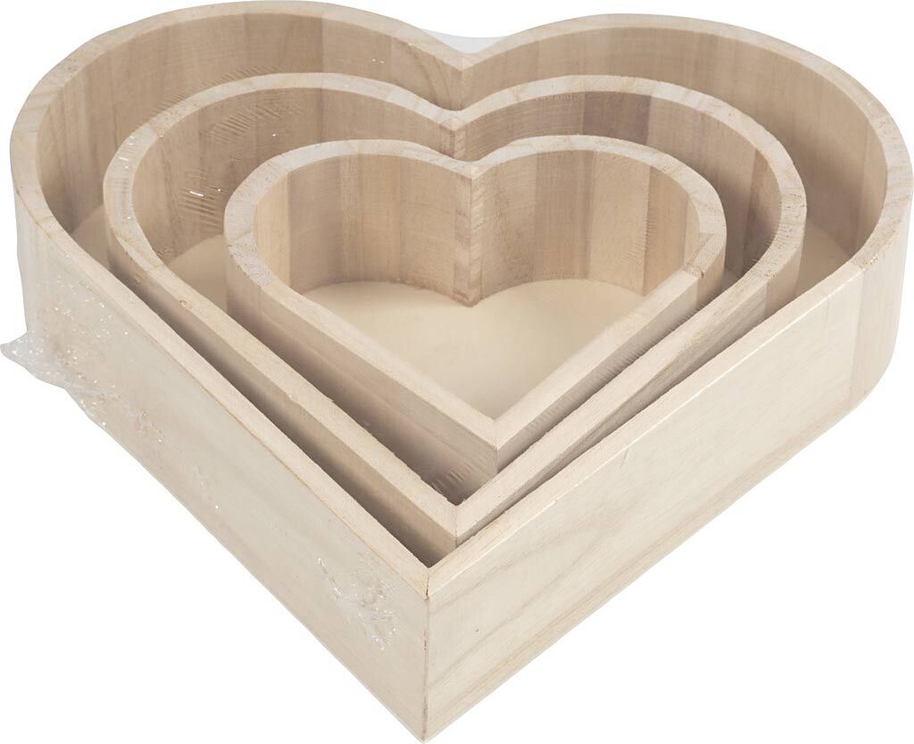 Hjerteskåle - H 13-25 Cm - D 5-5 2 Cm - 3 Stk