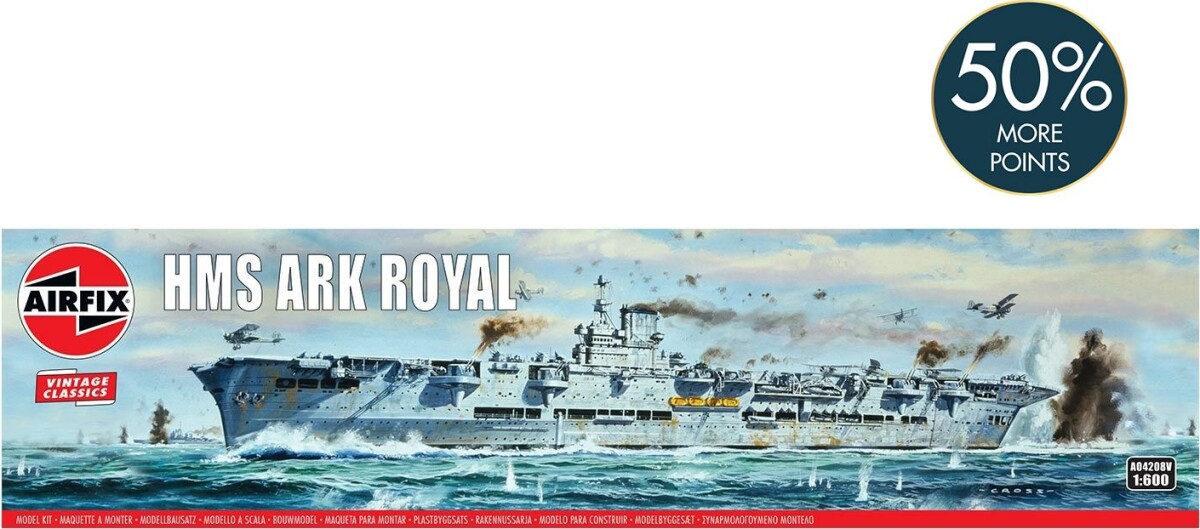 Airfix - Hms Ark Royal Skib Byggesæt - 1 600 - A04208V
