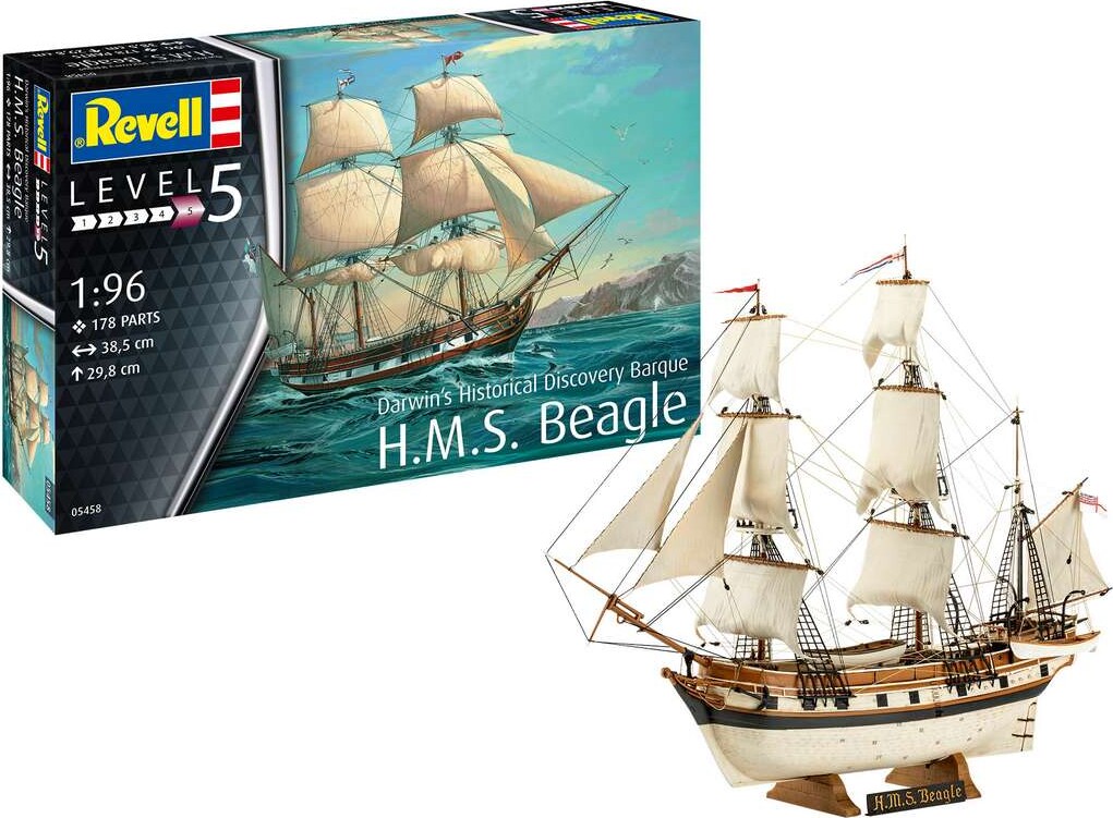 Revell - Hms Beagle Byggesæt - 1 96 - Level 5 - 05458