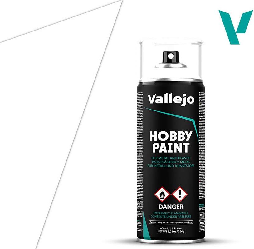 Vallejo - Hobby Paint Spraymaling - Basic White 400 Ml
