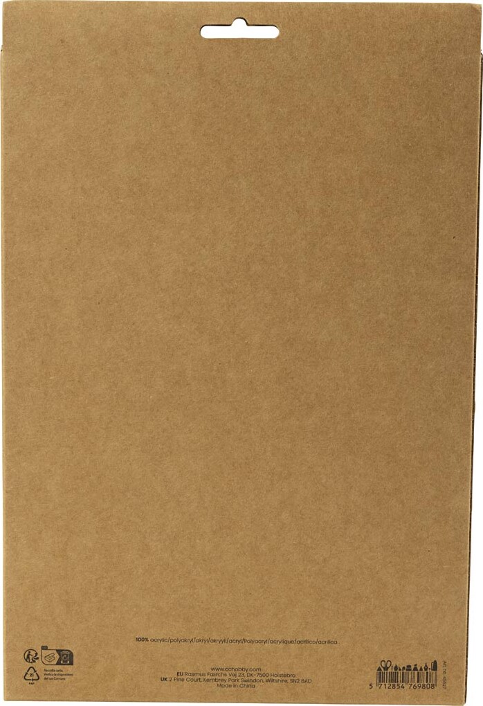 Hobbyfilt Ark - A4 - 210X297 Mm - Tykkelse 2 Mm - Blågrøn Harmoni