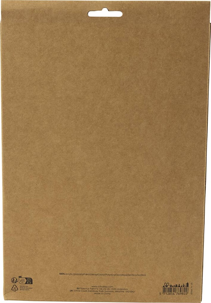 Hobbyfilt Ark - A4 - 210X297 Mm - Tykkelse 2 Mm - Natur