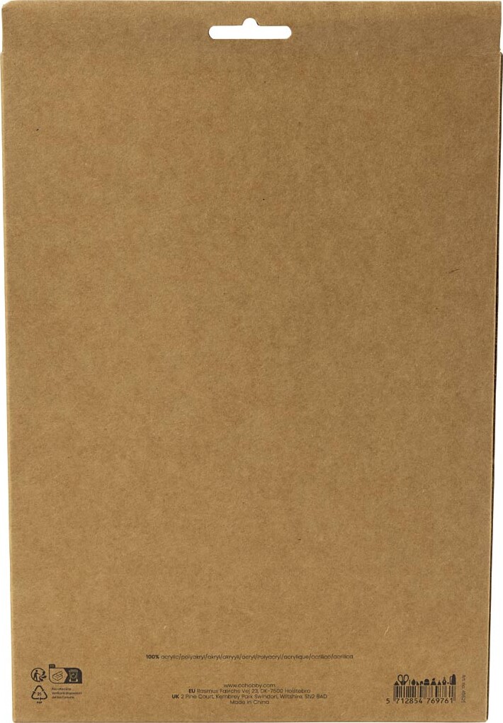 Hobbyfilt - A4 - 210X297 Mm - Tykkelse 2 Mm - Pastelfarver