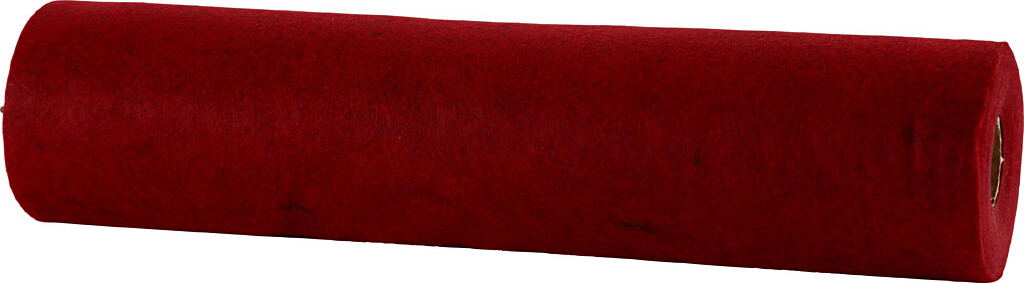 Hobbyfilt Rulle - B 45 Cm - 1 5 Mm - Meleret - 180-200 G - Rød - 5 M