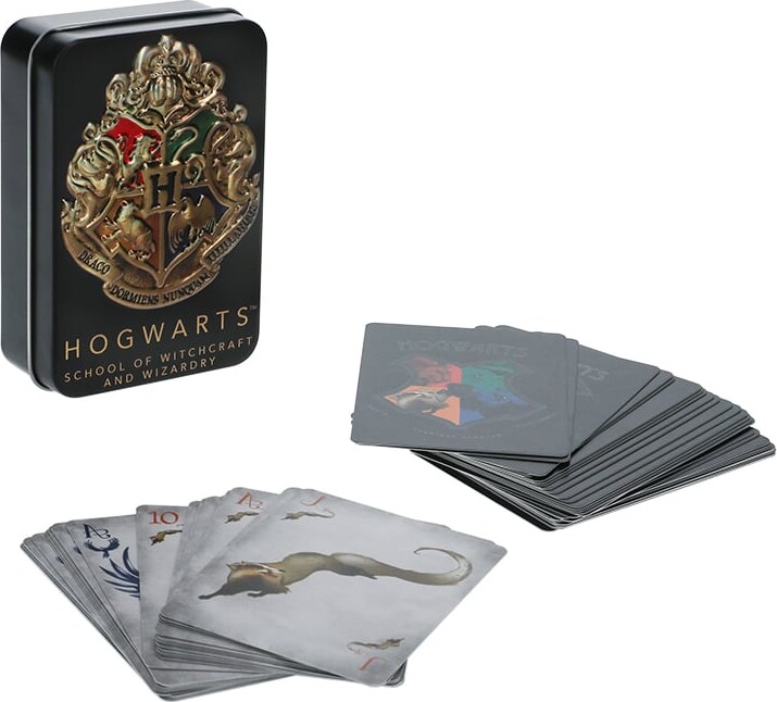 Hogwarts Playing Cards In A Tin Black