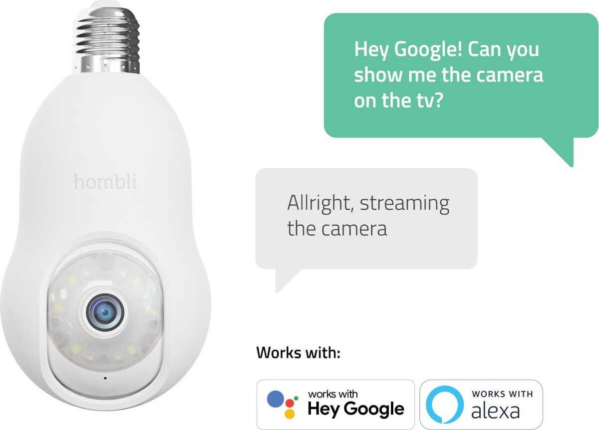 Hombli - Smart Bulb Cam Hvid