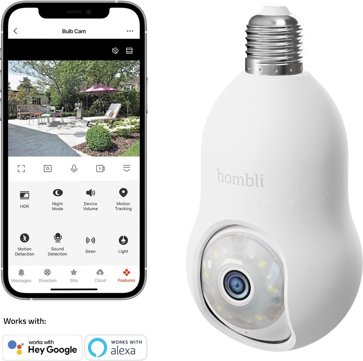 Hombli - Smart Bulb Cam Hvid