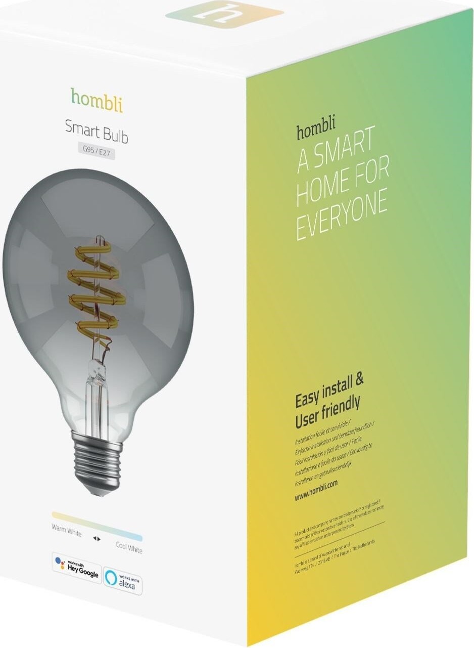 Hombli - Smart Bulb G95 Cct Filament E27 - Smokey