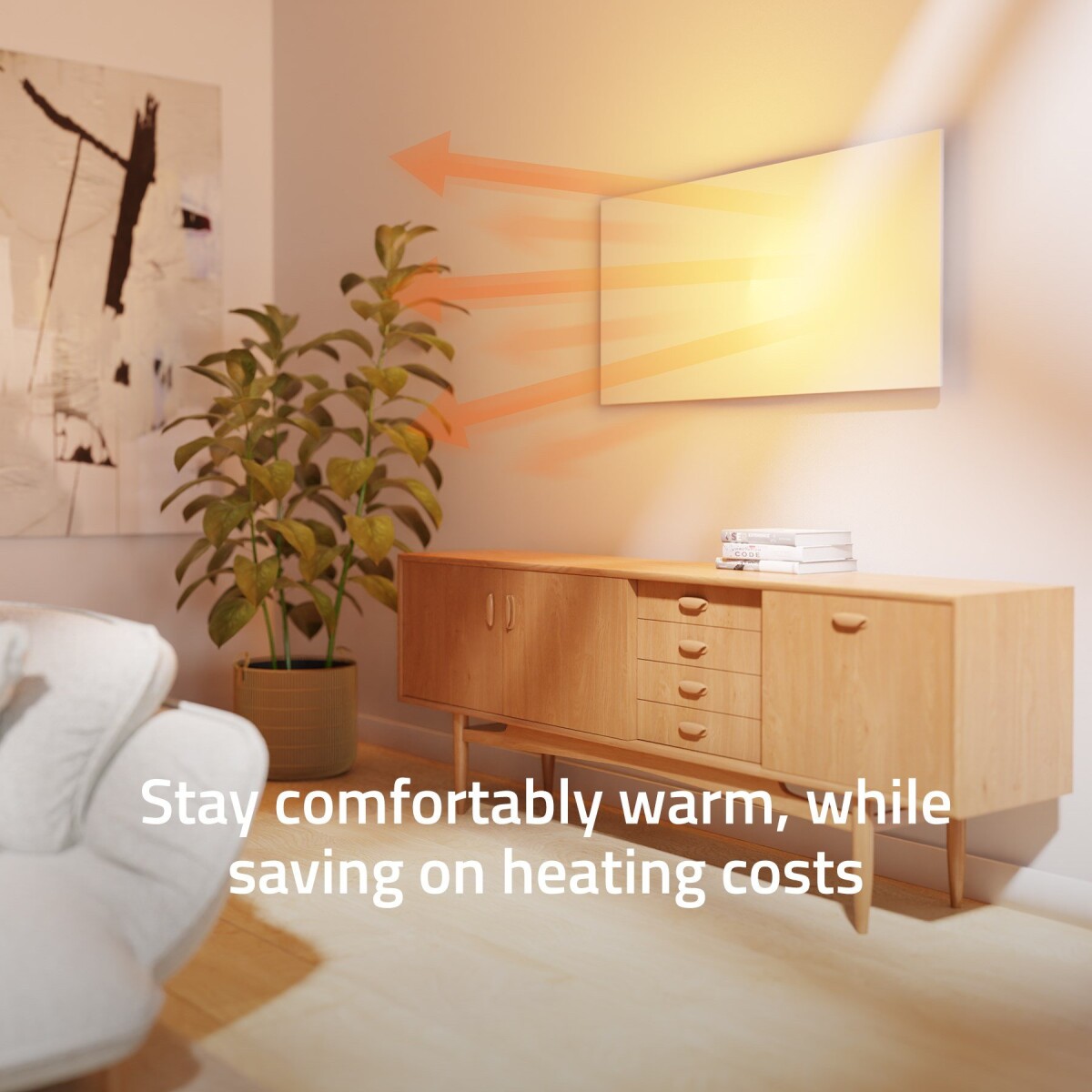 Smart Ir Radiator Køb Hombli - Smart Infrared Radiator Heatpanel 700W - Hvid Metal - Gucca.dk