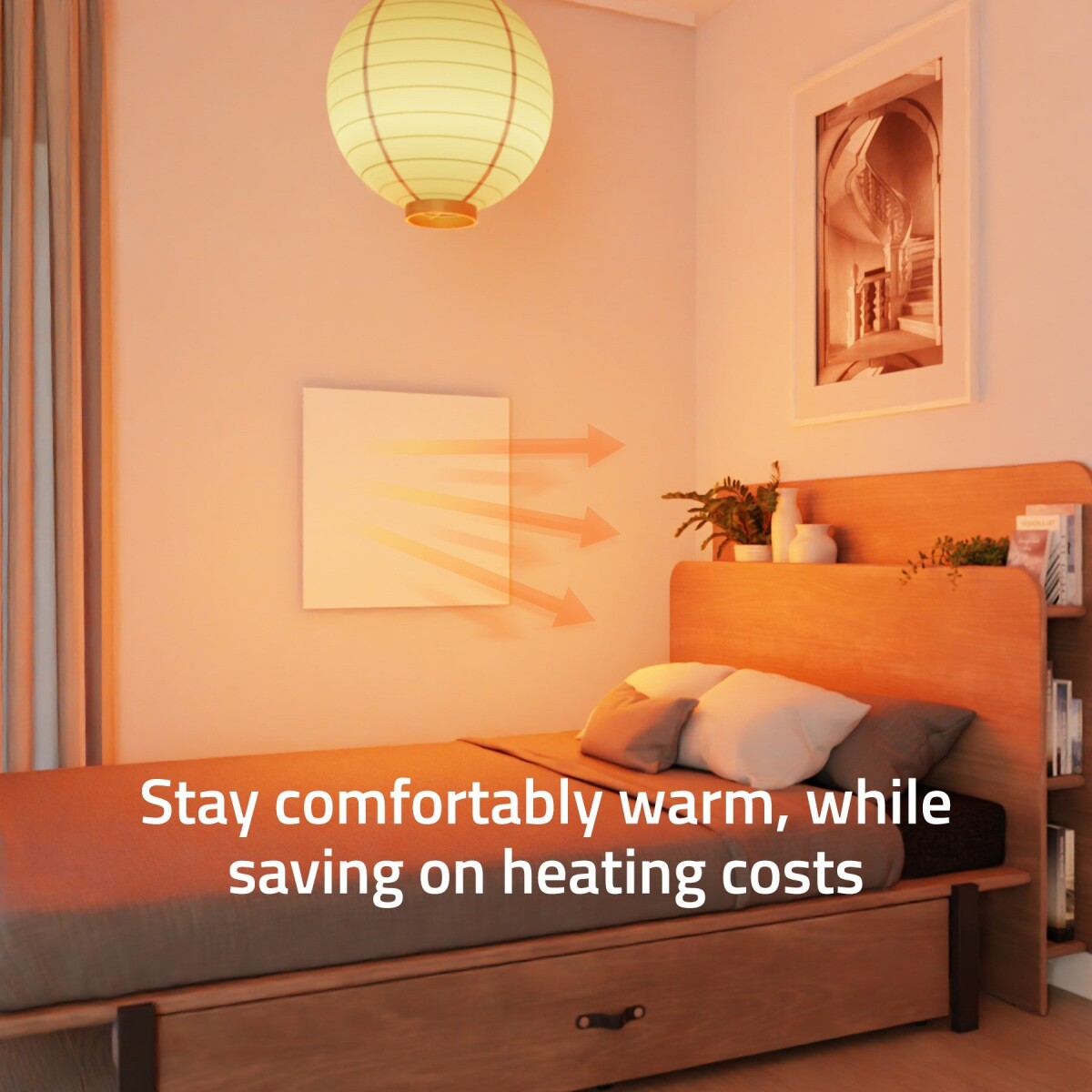 Hombli - Smart Ir Glas Varmepanel 400W Hvid 400W