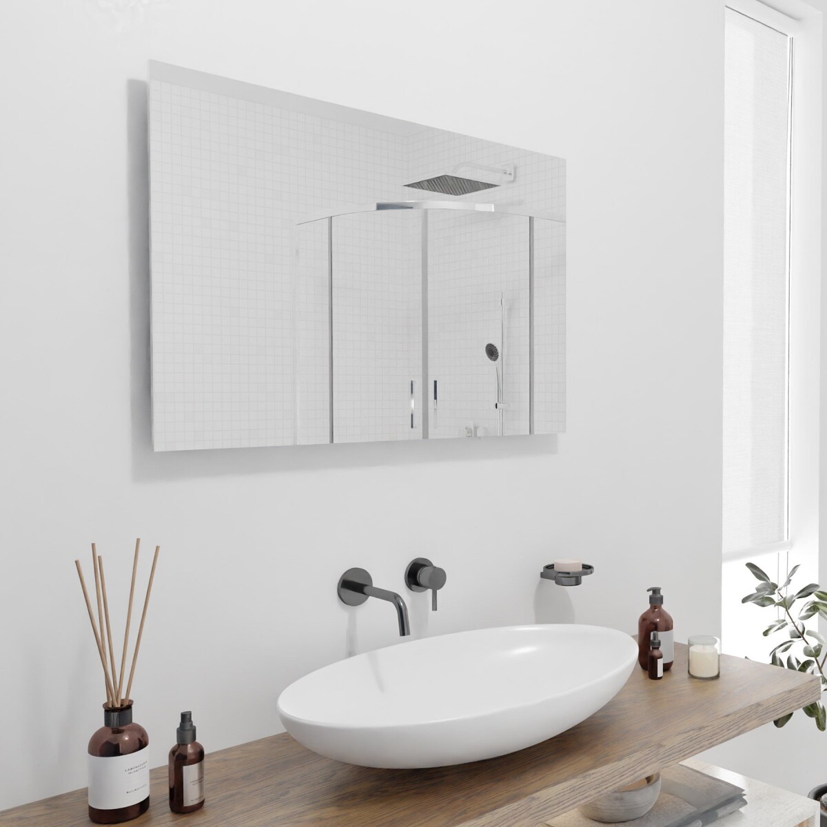Hombli - Smart Ir Glas Varmepanel 600W Spejl 600W