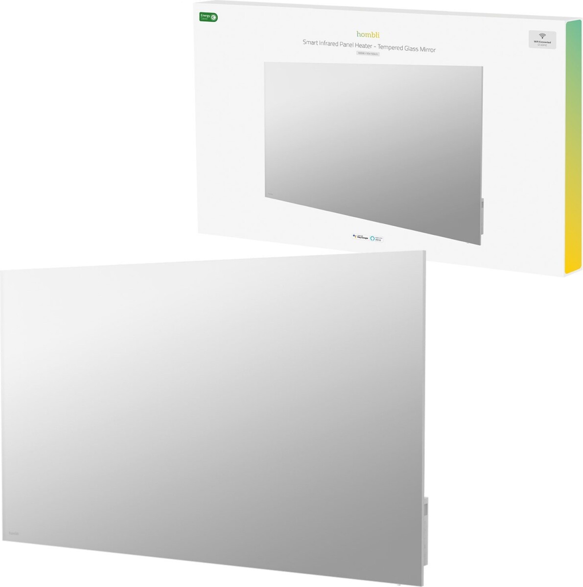 Hombli - Smart Ir Glas Varmepanel 600W Spejl 600W