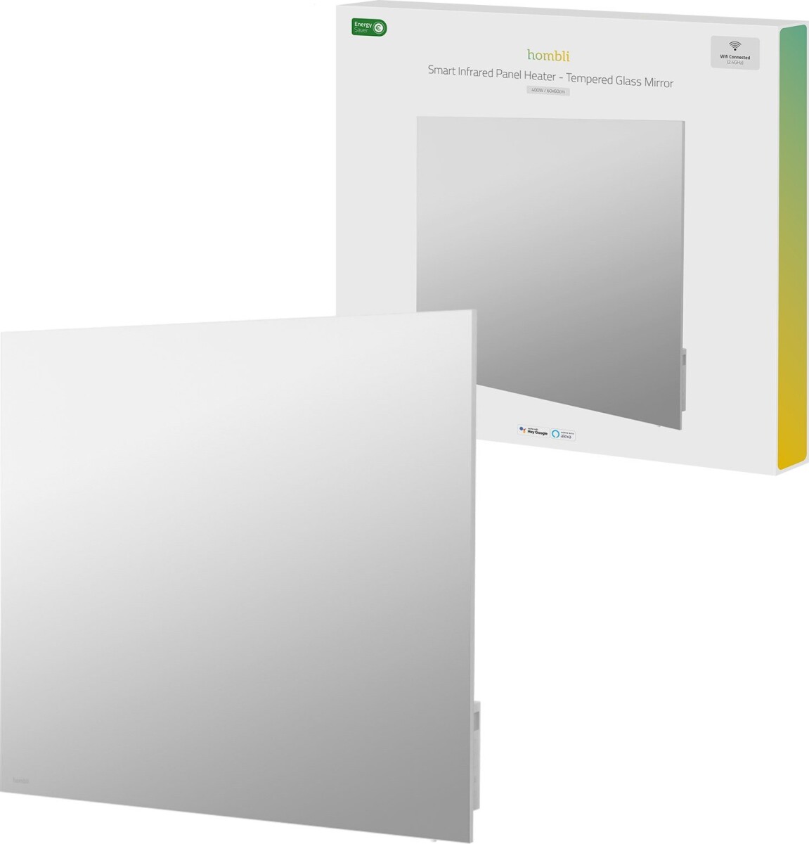 Hombli - Radiator - Smart Ir Glass Heatpanel 400W - Spejl