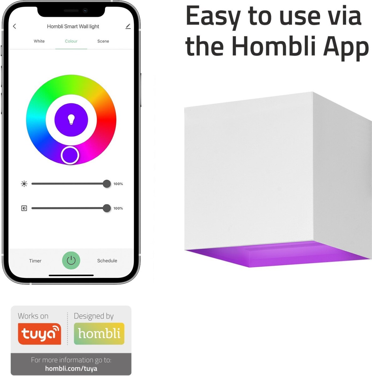 Smart Udendørs Belysning - V2 - Hombli - Hvid