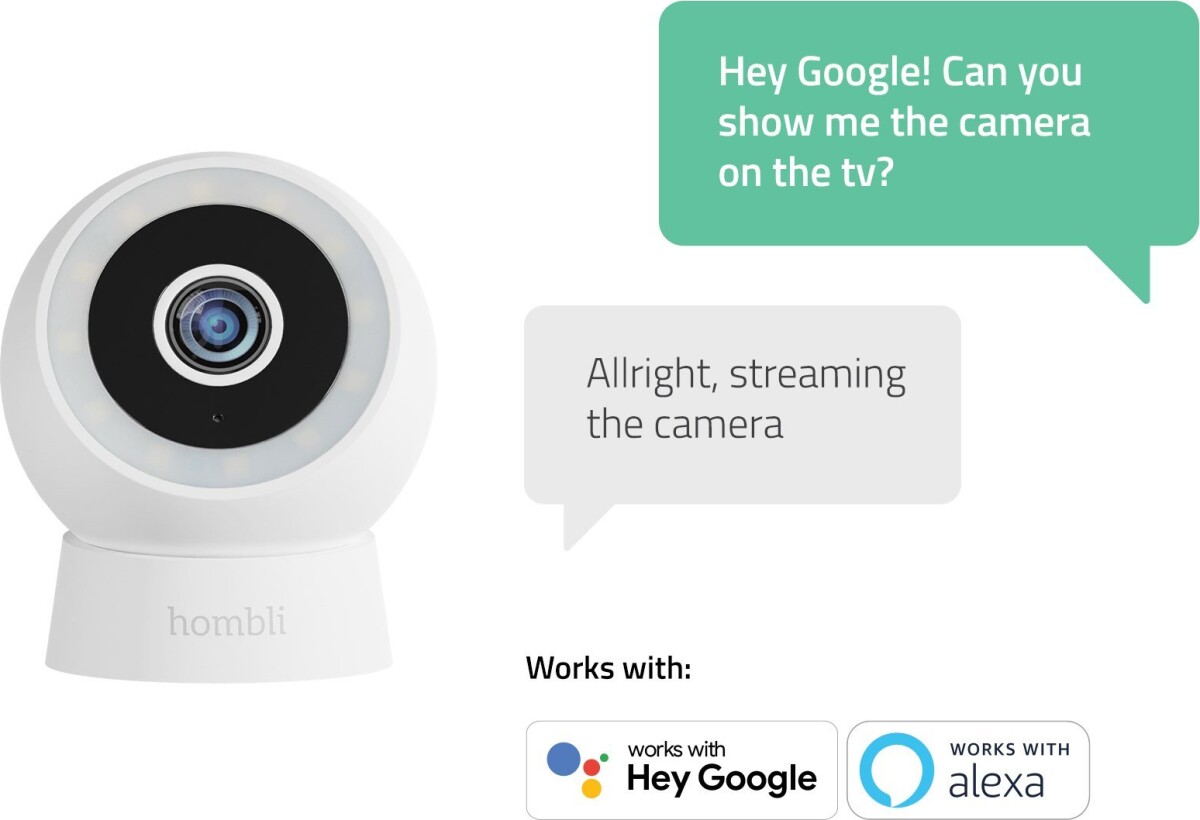 Hombli - Smart Outdoorindoor Compact Cam Hvid