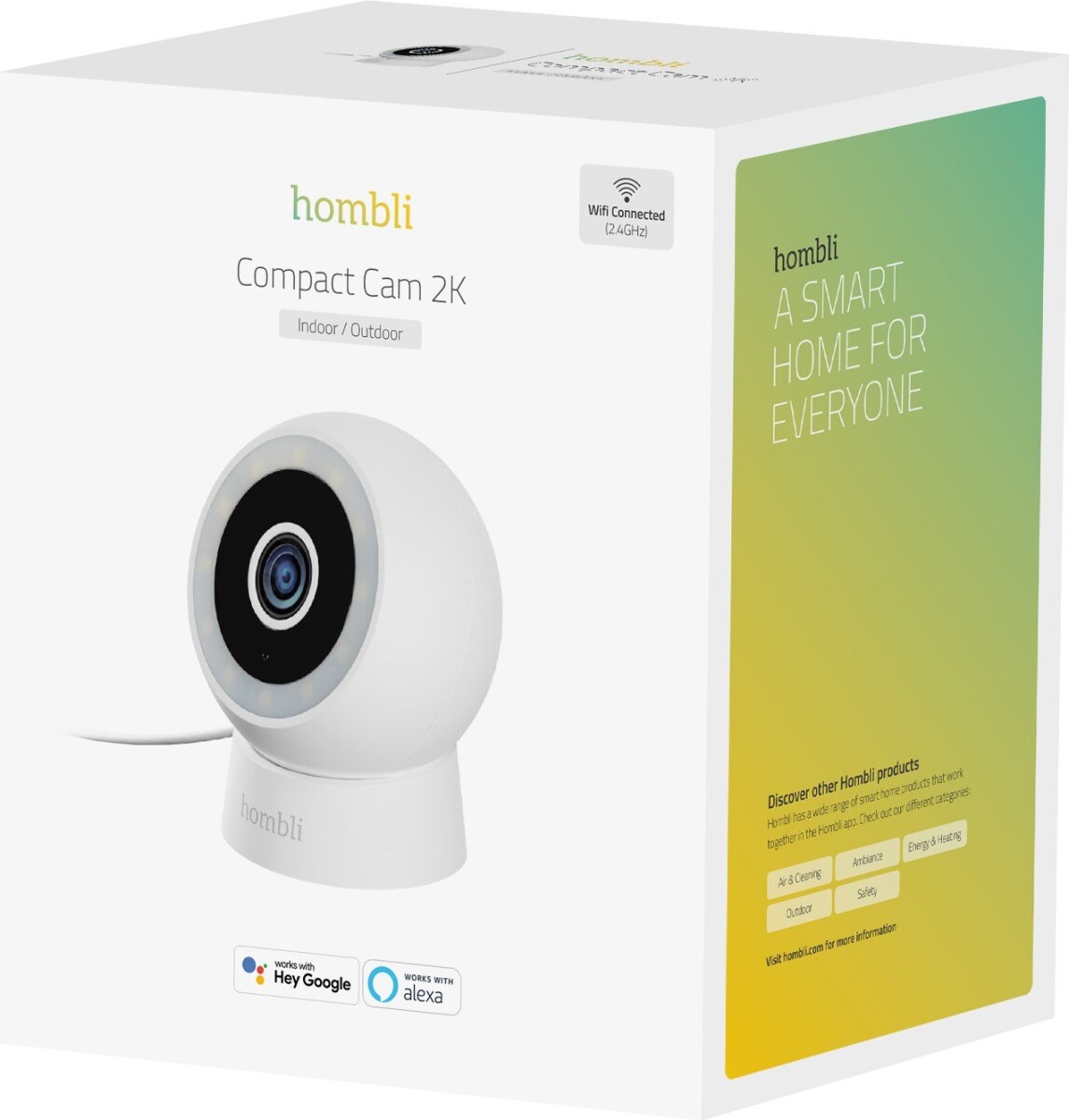 Hombli - Smart Outdoorindoor Compact Cam Hvid