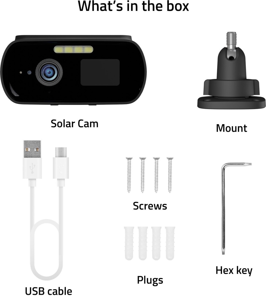 Hombli - Smart Solar Cam 2K Black