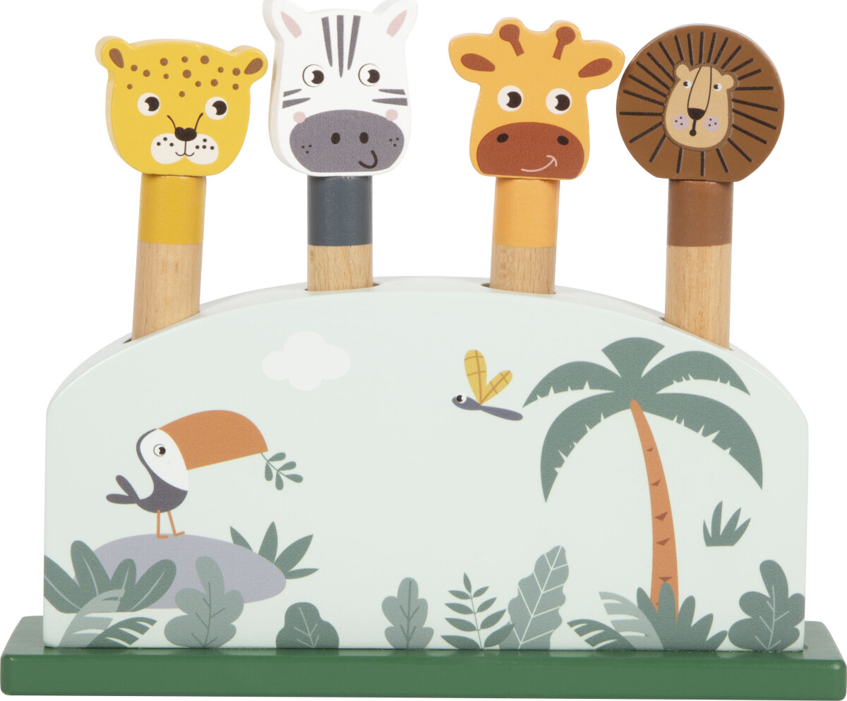 Sorteringslegetøj Med Hoppende Dyr - Træ - Small Foot