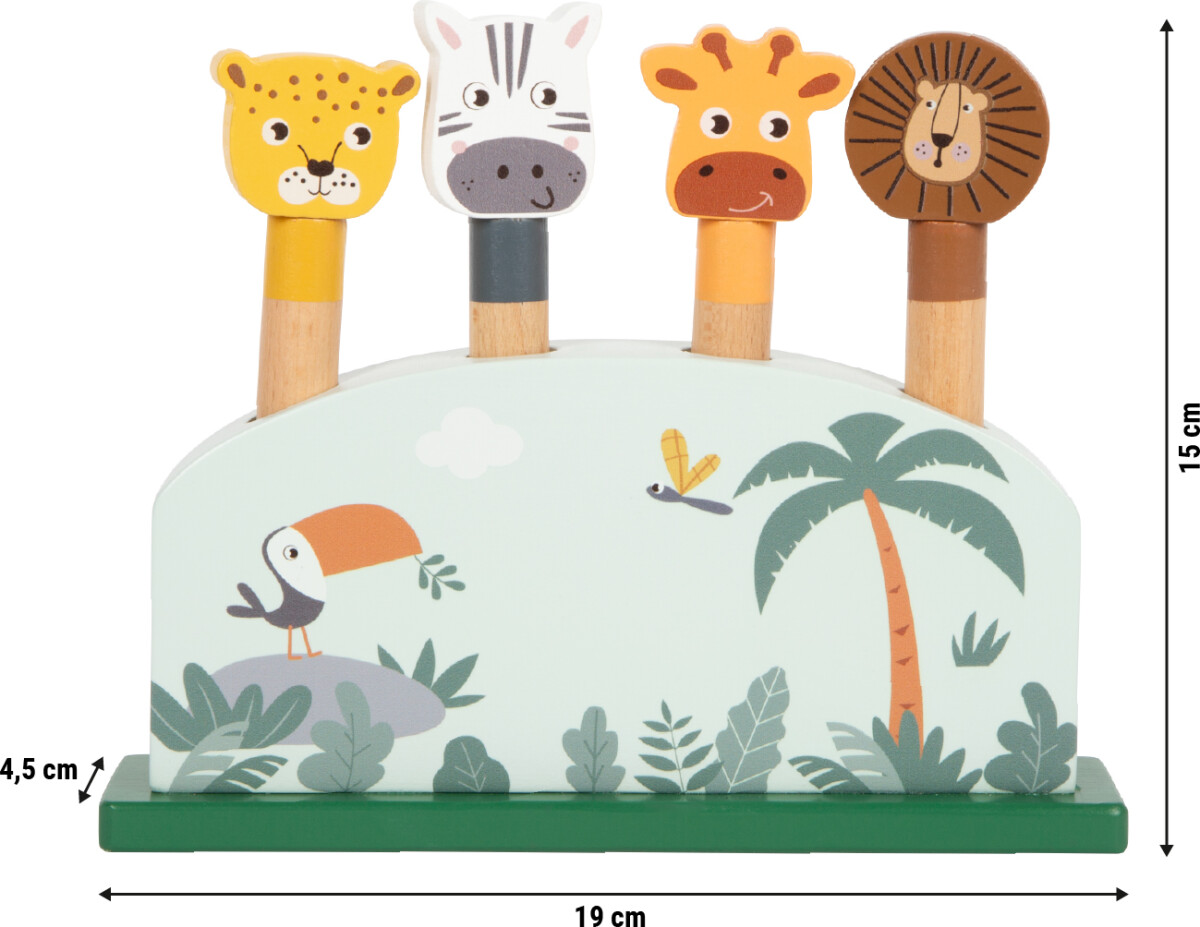 Sorteringslegetøj Med Hoppende Dyr - Træ - Small Foot