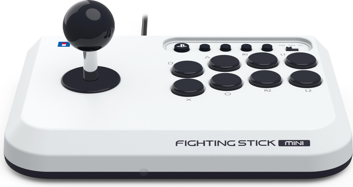 Hori - Fighting Stick Mini For Playstation 5 - White - 8 Inches By 6 Inches