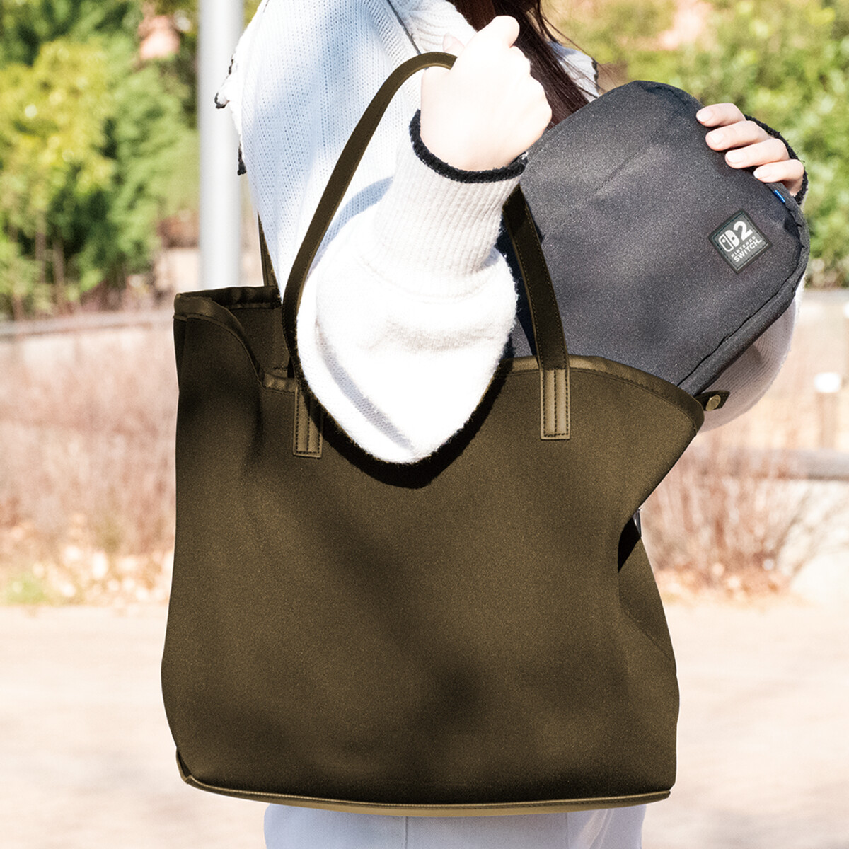 Hori - Reversible Travel Pouch - Black - Mid-Size