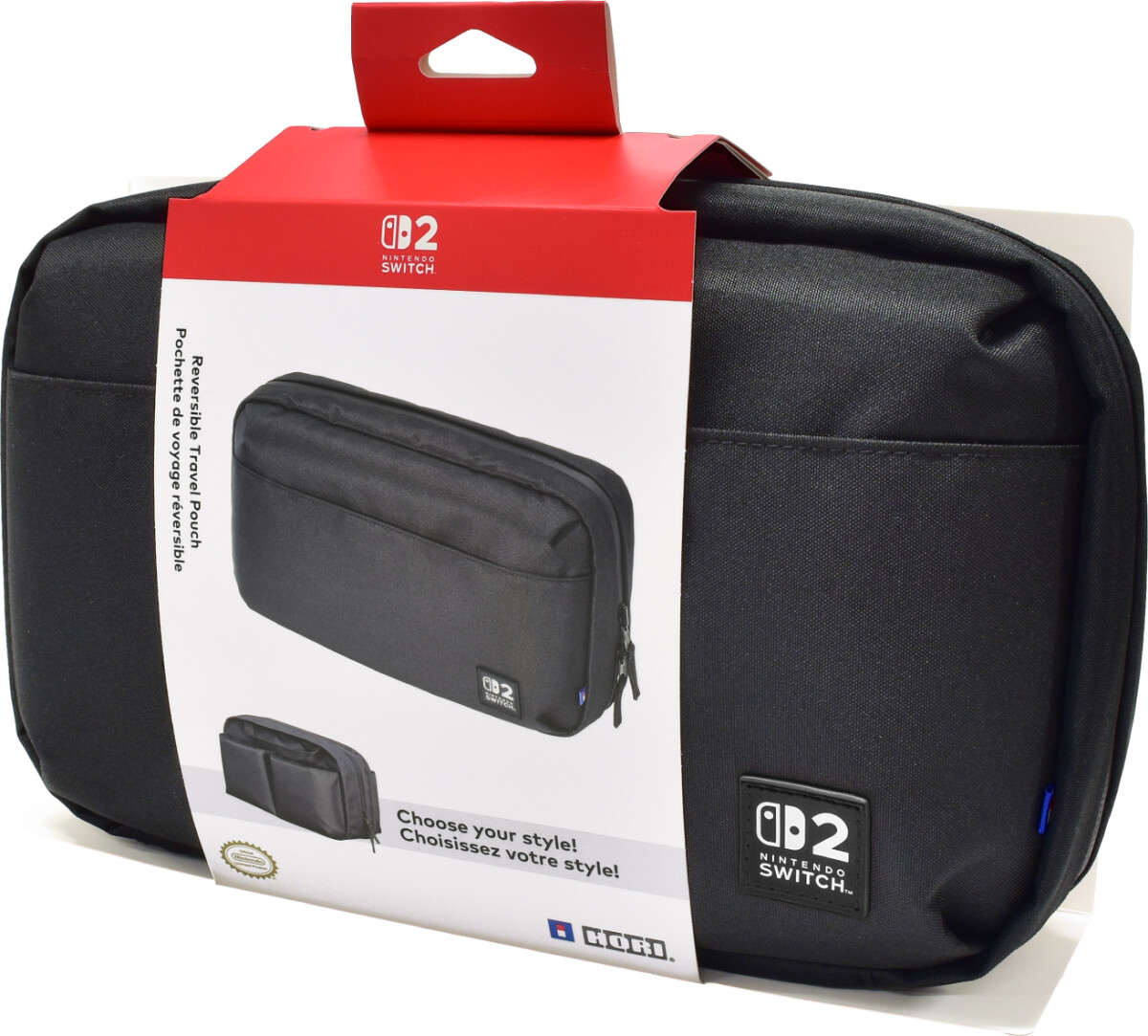 Hori - Reversible Travel Pouch - Black - Mid-Size