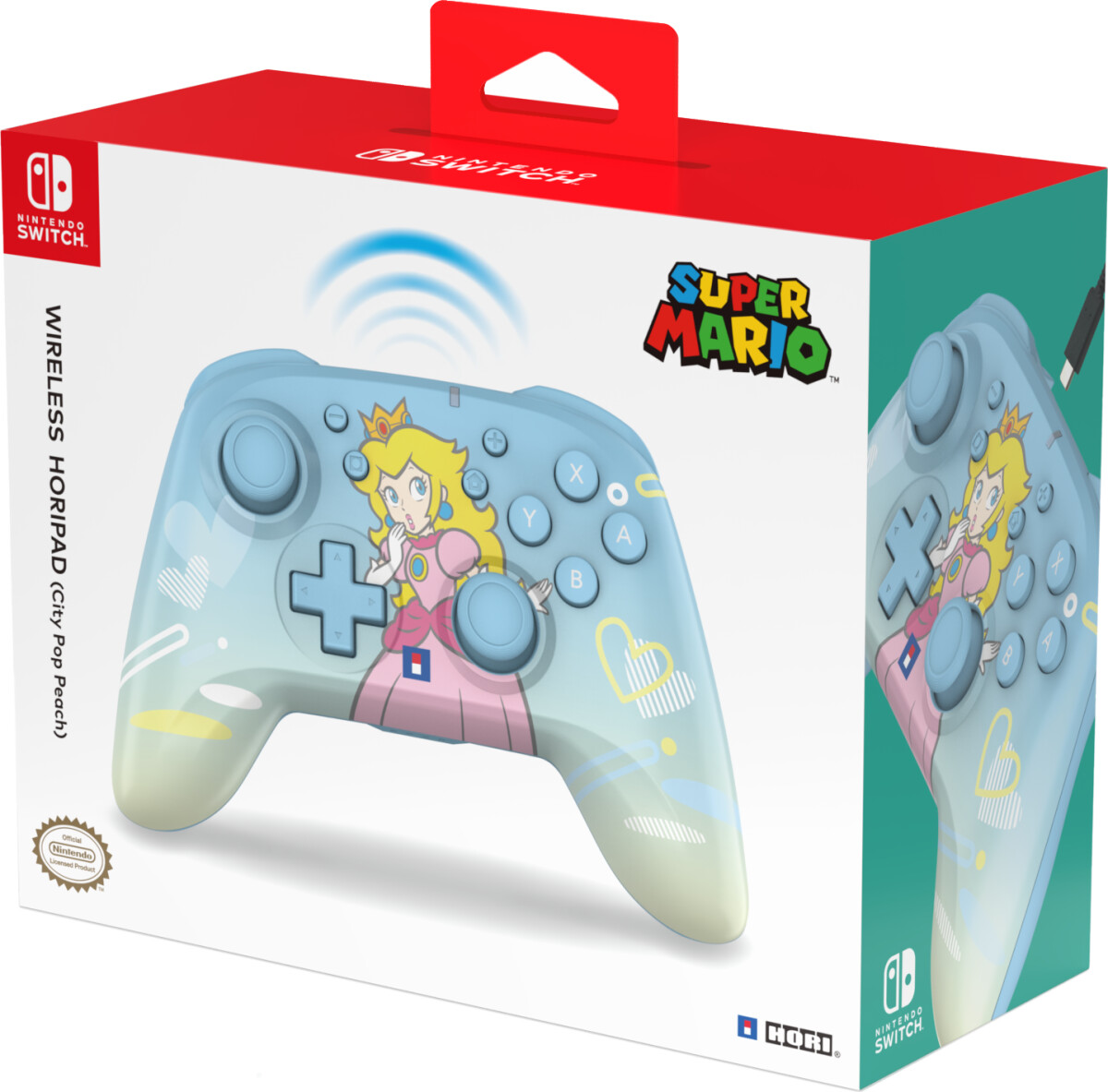 Hori - Wireless Horipad - Peach - Light Blue - Switch Switch 2