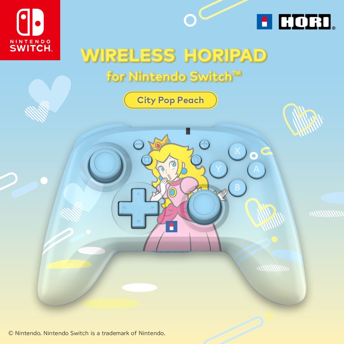 Hori - Wireless Horipad - Peach - Light Blue - Switch Switch 2