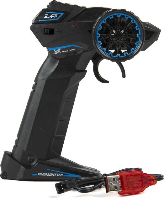 Fjernstyret Bil Med Lys - Hot Racing Dirt Stars - 1 14 - Grå Og Blå