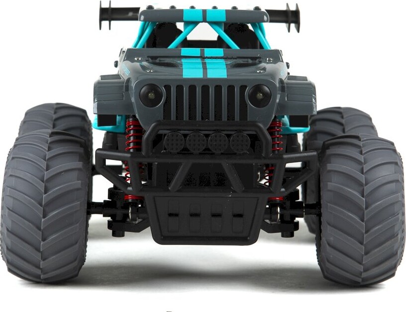 Fjernstyret Bil Med Lys - Hot Racing Dirt Stars - 1 14 - Grå Og Blå