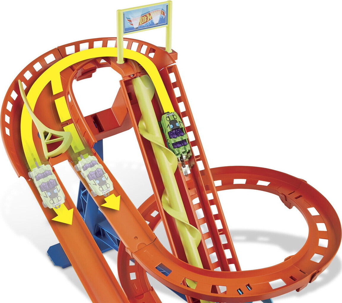 Hot Wheels City Rutsjebane Rally Med 5 Biler