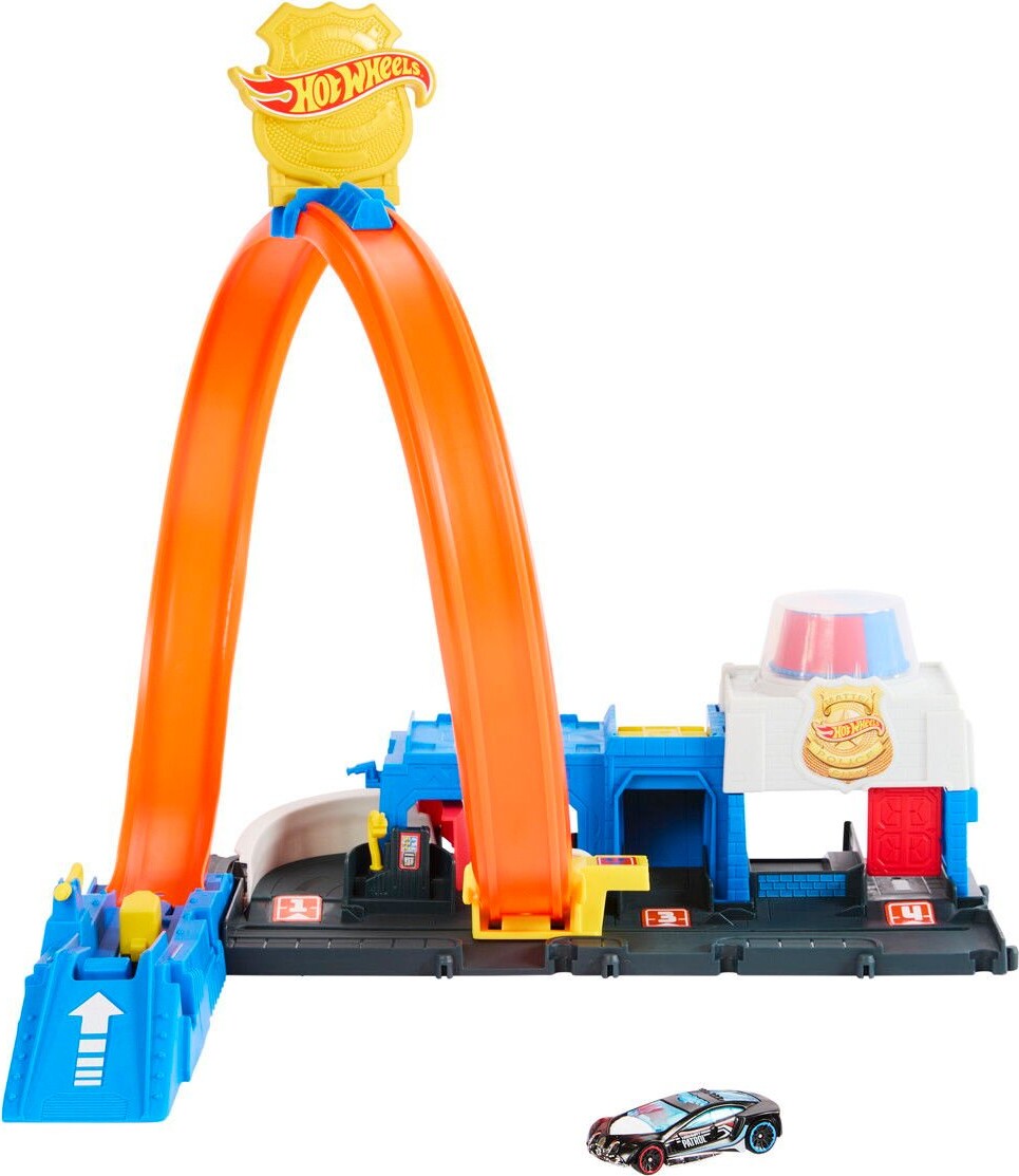 Hot Wheels - City Super Politistation Bane - Inkl Bil