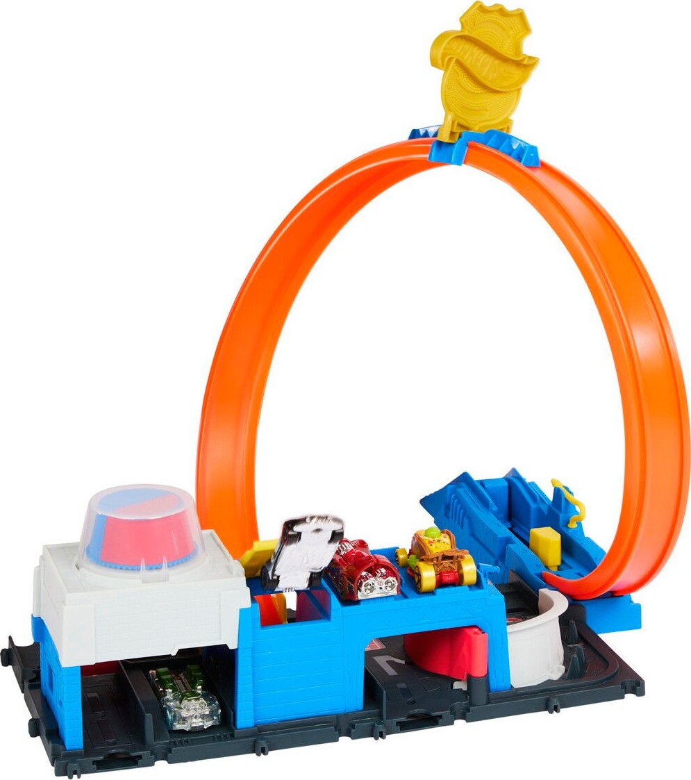 Hot Wheels - City Super Politistation Bane - Inkl Bil