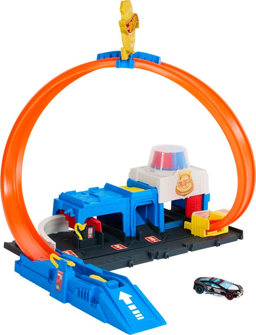 Hot Wheels - City Super Politistation Bane - Inkl Bil